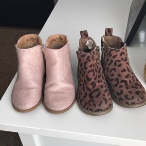 2 pair of toddler booties boots GAP Cat & Jack